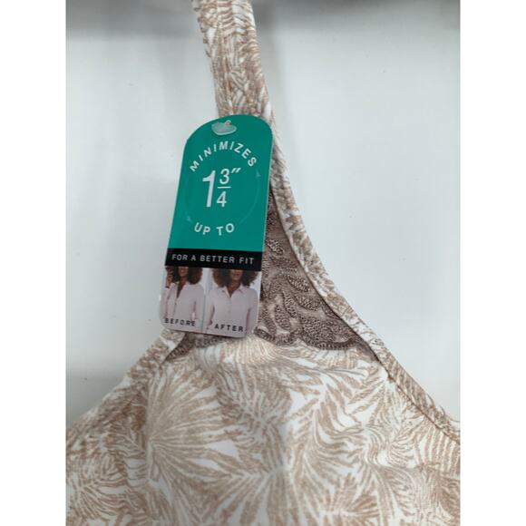 Bali Women's 36C Fan Leaf Passion for Comfort Minimizer Bra Underwire G4-6 - Picture 7 of 11